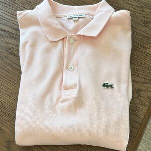 Lacoste Light Pink Polo with Crocodile Logo